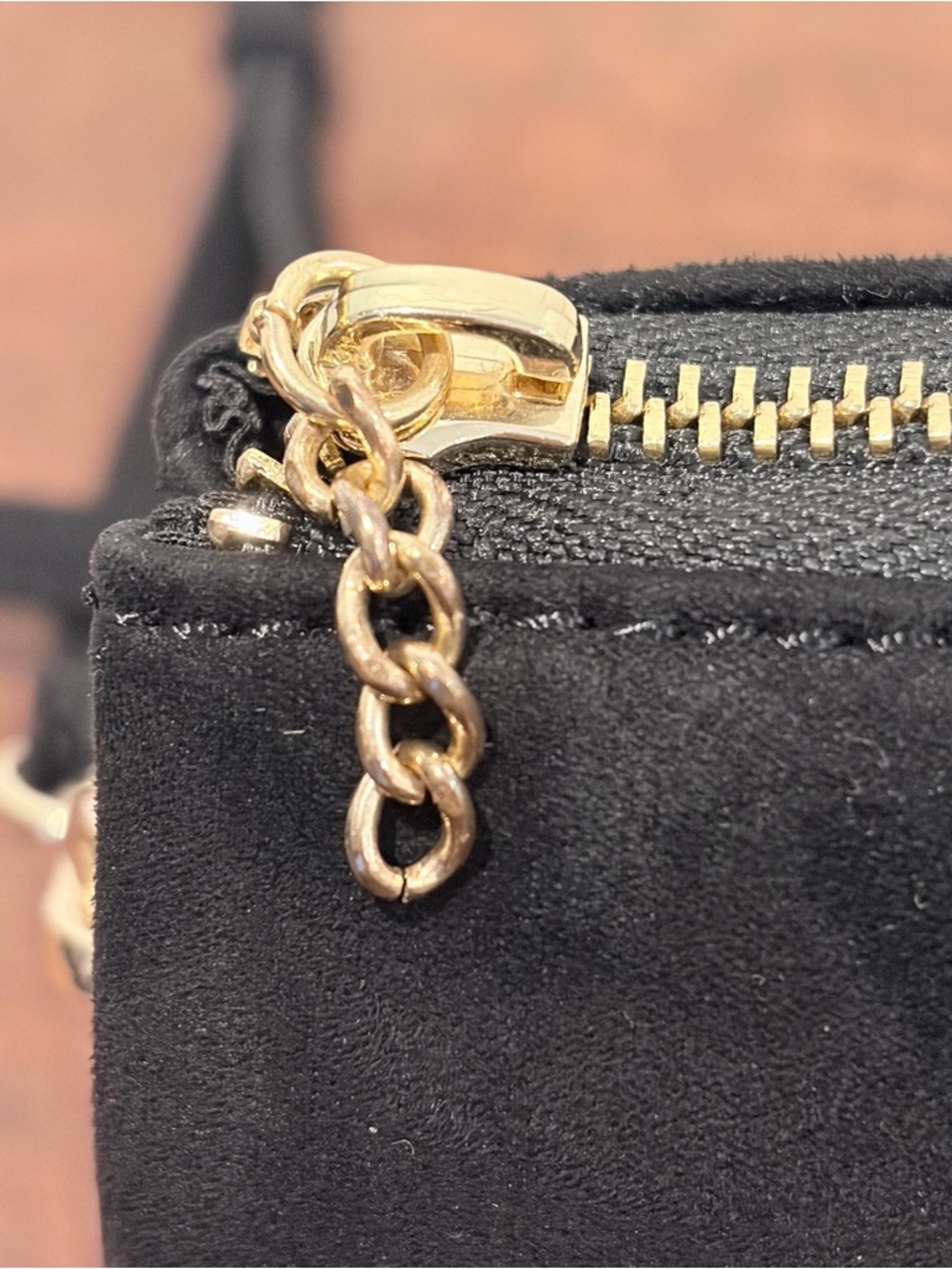 Nanette Lepore Black Faux Suede Wristlet Crossbody Wallet Minimalist Chic Core - Picture 5 of 13